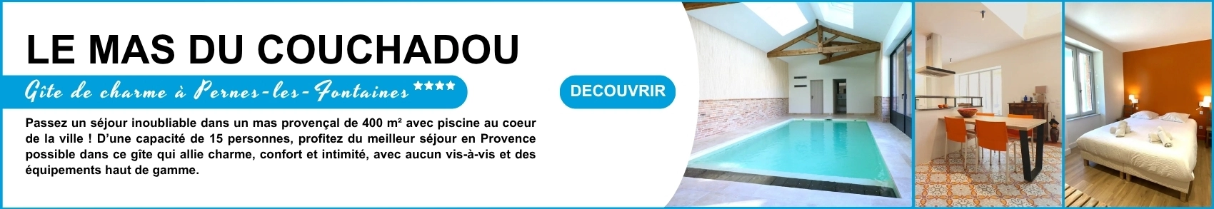 Mas du Couchadou - encart pub ordinateur