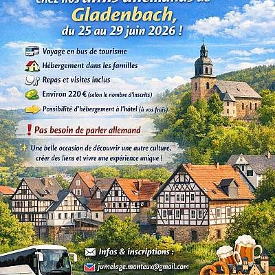 Séjour convivial chez nos amis allemands de Gladenbach