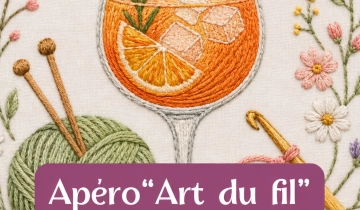 Au Carré d'Art - Apéro Art du fil : tricot, crochet, broderie.